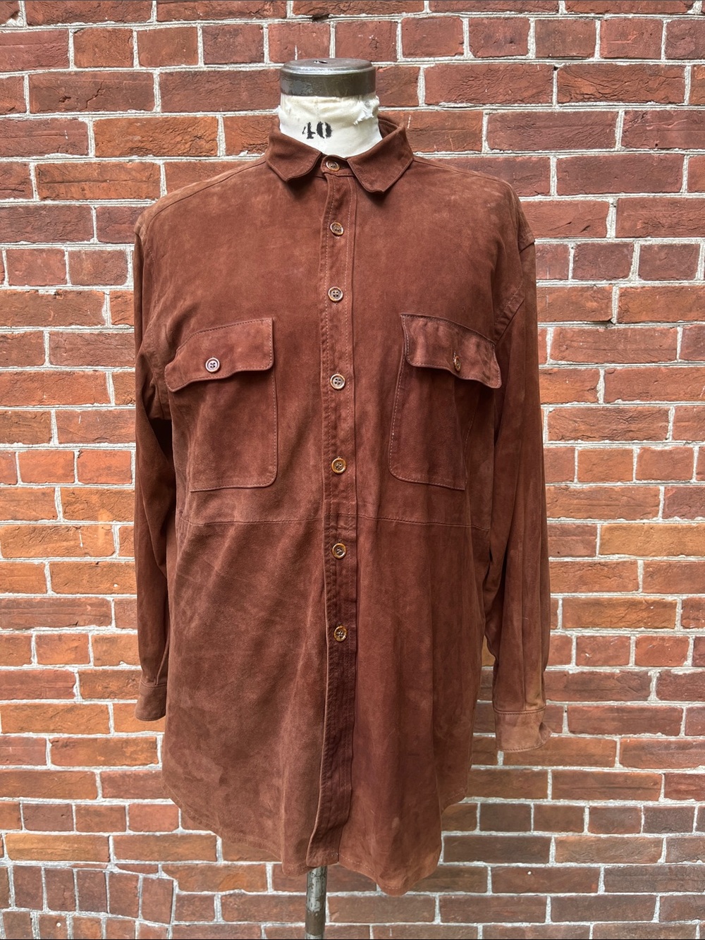 Vintage Holt Renfrew Brown Suede Shirt Jacket